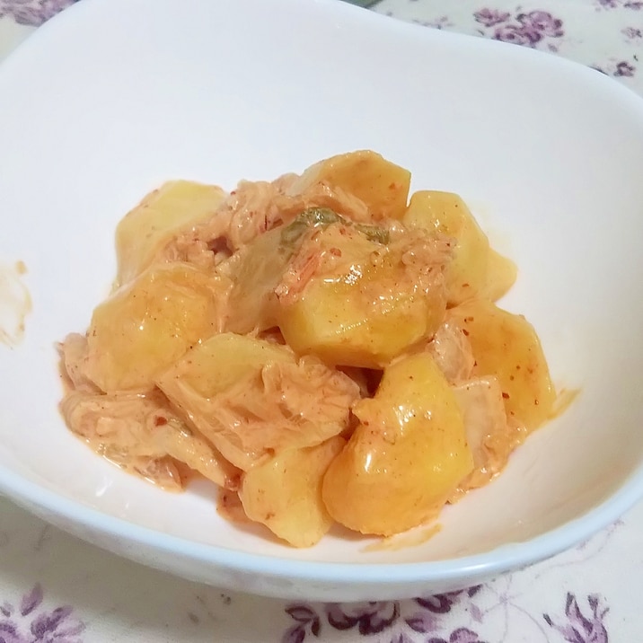 レンジで簡単作りおき じゃがいものキムチマヨネーズ レシピ 作り方 By かっぺ4217 楽天レシピ